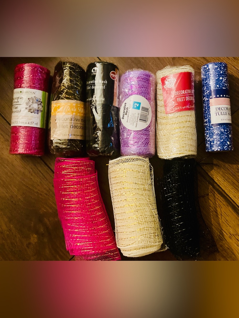 Decorative Craft Mesh Rolls- Variety